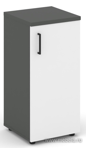 Офисный шкаф низкий узкий левый / правый (1 низкий фасад, задняя стенка ЛДСП)