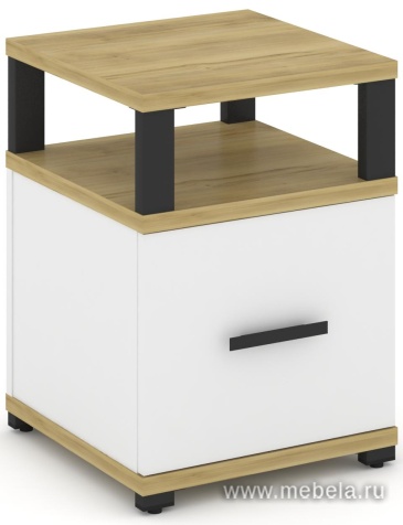 Тумба приставная 1 распашной фасад. С надставкой.