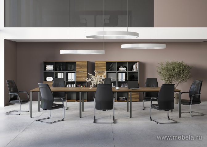 Стол для переговоров на металлокаркасе (3 столешницы)