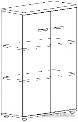 Офисный шкаф средний закрытый