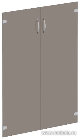 Двери стеклянные средние тонированные (2шт.)