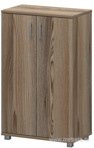 Офисный шкаф широкий средний закрытый (ЛДСП)