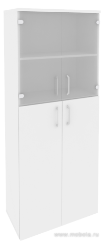 Офисный шкаф высокий широкий со стеклом