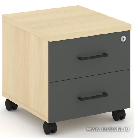 Тумба мобильная 2 ящика. Усиленные колеса