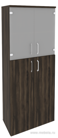 Офисный шкаф высокий широкий со стеклом