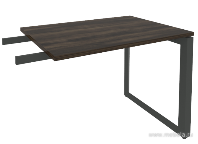 Брифинг-приставка к столу на О-образном металлокаркасе