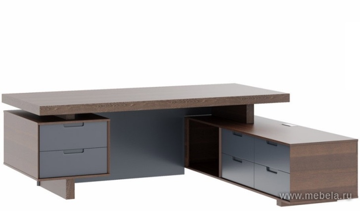 Стол письменный с тумбами (малая слева)