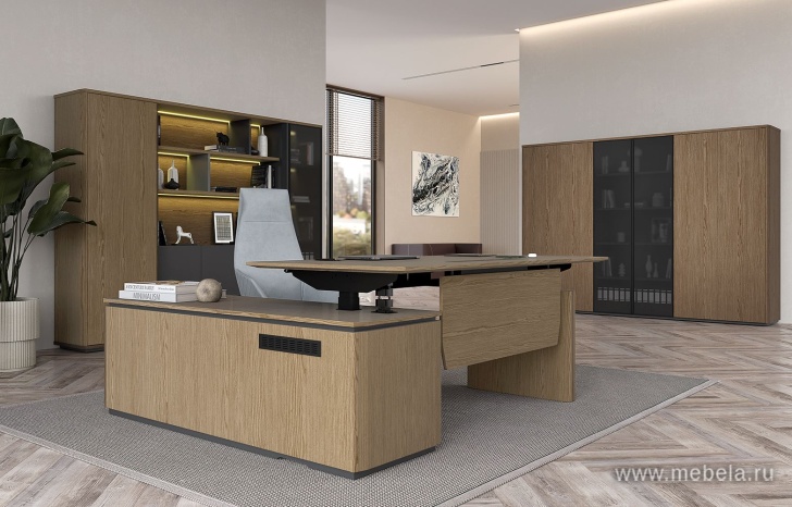 Стол руководителя на электроприводе, без экрана