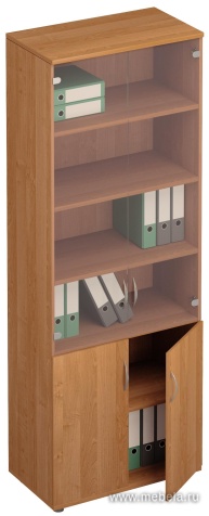 Офисный шкаф для документов со стеклом