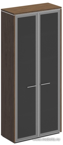 Офисный шкаф для документов с высокими стеклянными дверями