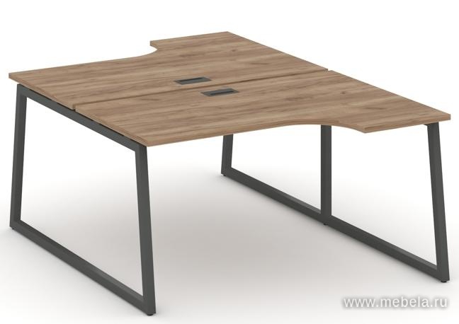 Рабочая станция эргономичная двухсторонняя на T1-образных опорах 40х40