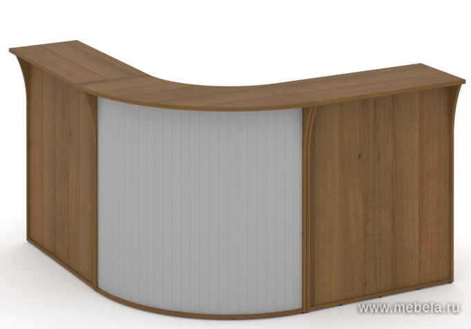 Стойка ресепшн, комплект №5 (радиусный элемент - ролета)