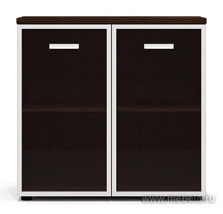 Офисный шкаф низкий (стекло)