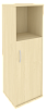 Офисный шкаф узкий средний полузакрытый, Л/Пр.