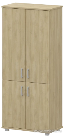 Офисный шкаф широкий высокий закрытый 4 двери (ЛДСП)
