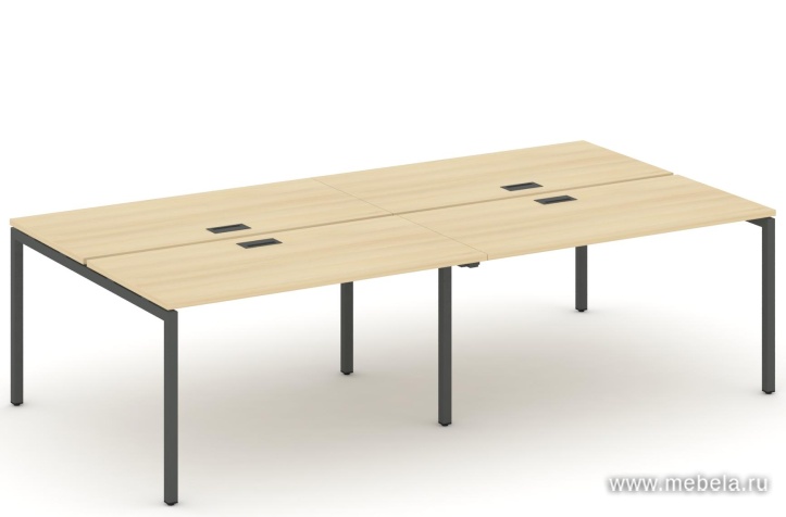 Рабочая станция двухсторонняя на П-образных опорах 40х40