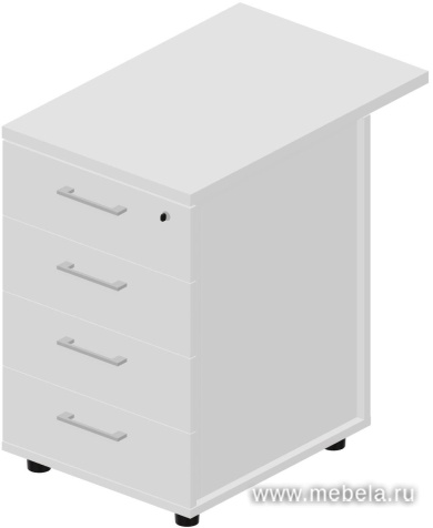 Тумба приставная (4 ящика) без ручек