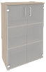 Офисный шкаф средний широкий (2 средних фасада стекло)