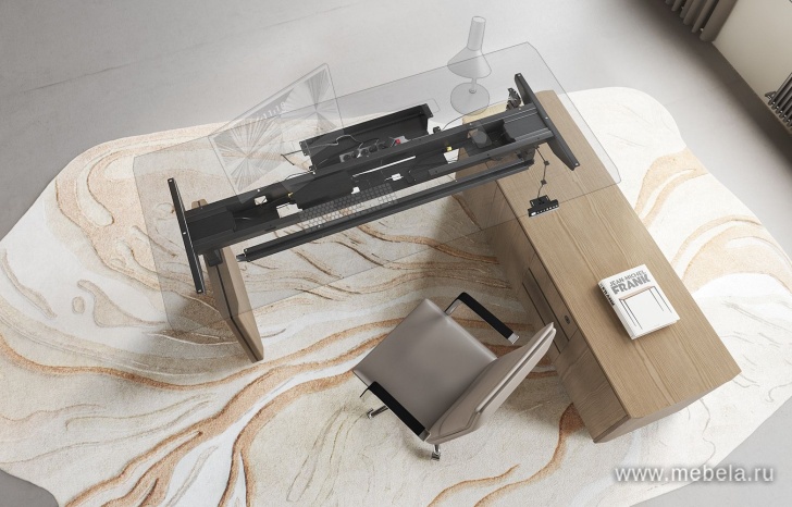 Стол руководителя на электроприводе, без экрана