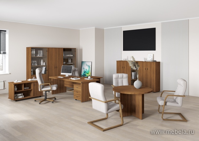 Офисный шкаф низкий узкий глухой