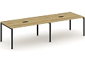 Стол для переговоров на металлокаркасе (2 столешницы)