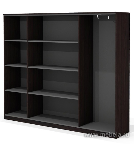 Комбинированный шкаф с гардеробом (задняя стенка ЛДСП 16 мм)