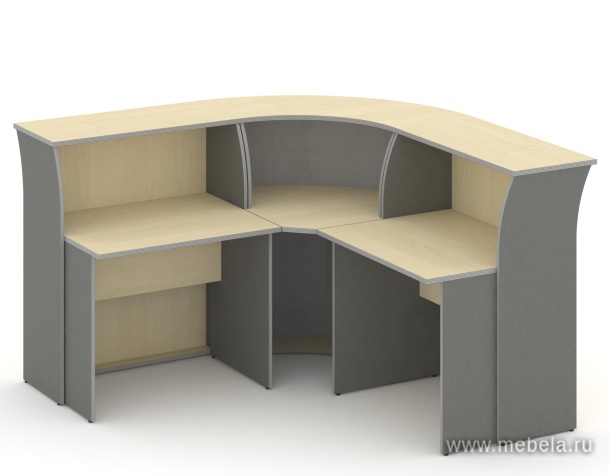 Стойка ресепшн, комплект №5 (радиусный элемент - ролета)