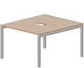 Составной стол на 2 рабочих места (2 эргономичных выреза)