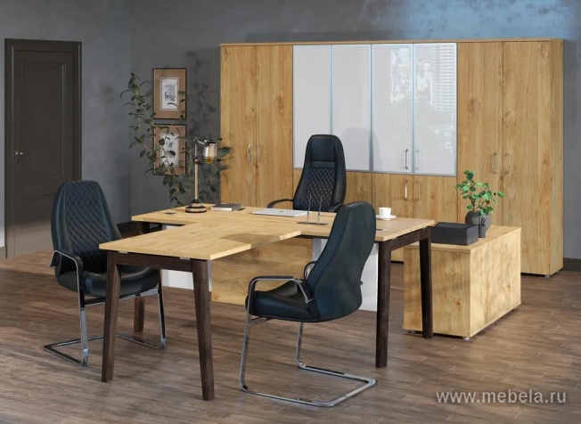 Офисный шкаф низкий узкий стекло левый / правый