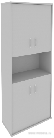 Офисный шкаф закрытый + открытая полка