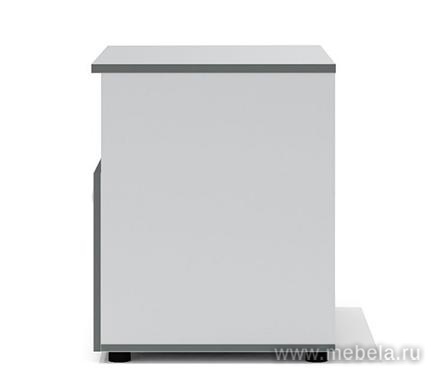 Офисная тумба для оргтехники, с нишей и распашными дверцами