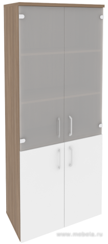 Офисный шкаф высокий широкий со стеклом