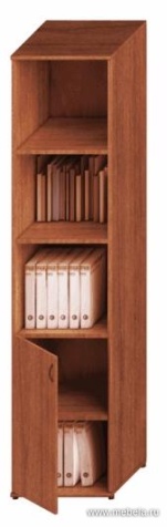 Офисный шкаф высокий узкий комбинированный