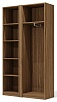 Офисный шкаф высокий комбинированный (полки ЛДСП) с гардеробом