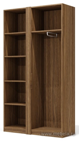 Офисный шкаф высокий комбинированный (полки ЛДСП) с гардеробом