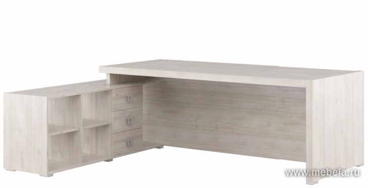 Стол письменный на опорной тумбе (левый)