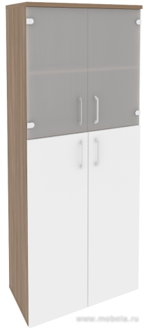 Офисный шкаф высокий широкий со стеклом