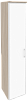 Офисный шкаф высокий узкий лев./прав. (1 высокий фасад белое стекло в раме)