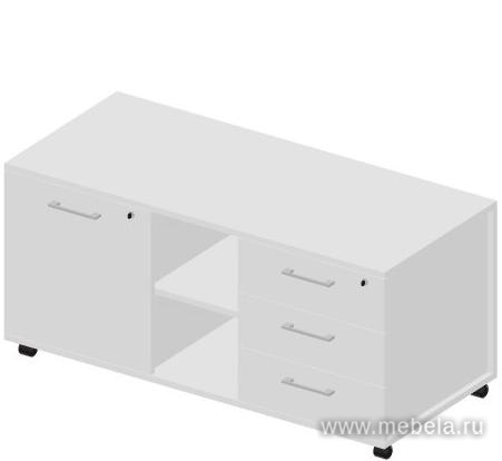 Тумба сервисная усиленные колёса (3 секции) с ручками (прав./лев.)