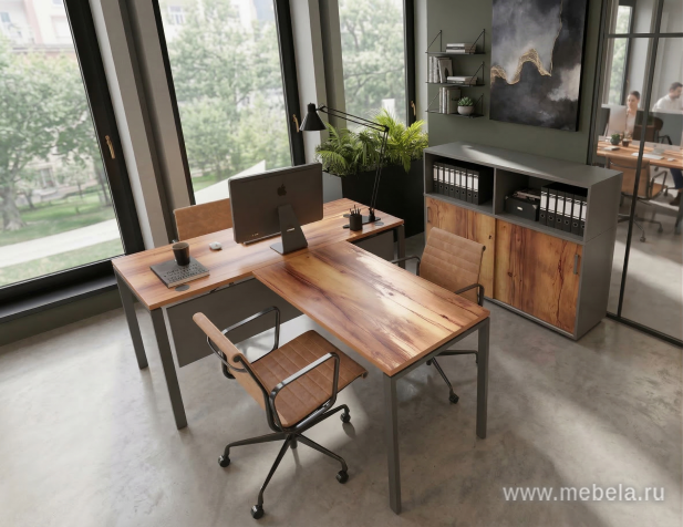 Стол письменный Smart на П-образном металлокаркасе