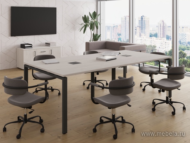 Стол переговорный на П-образных опорах 40х40