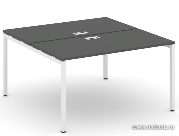 Рабочая станция двухсторонняя на П-образных опорах 40х40