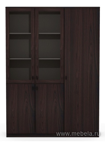 Комбинированный шкаф с гардеробом (задняя стенка - ЛДСП 16 мм)