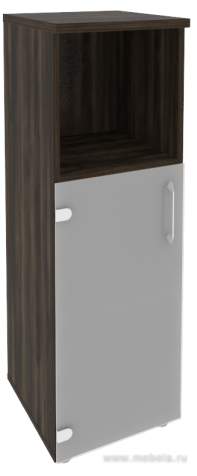 Офисный шкаф средний узкий стекло (лев/прав) 