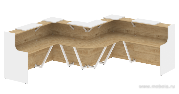 Ресепшен угловой г-образный с внутренним углом 4