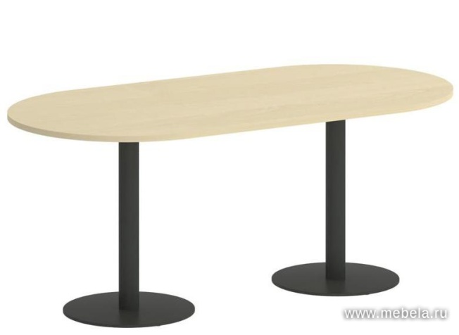 Стол для переговоров овальный на металлокаркасе