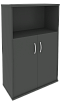 Офисный шкаф средний широкий (2 низкие двери ЛДСП)
