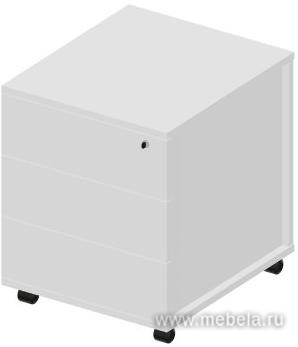 Тумба мобильная усиленные колёса (3 ящика) без ручек