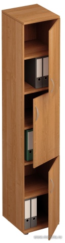 Офисный шкаф для документов 3-дверный узкий