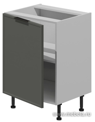 Шкаф кухонный напольный (1 дверь) фасады рамочные, МДФ в плёнке.